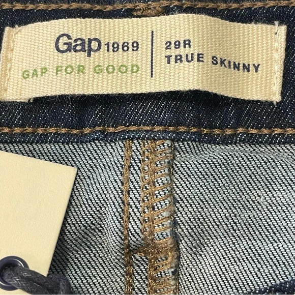 GAP‎ Mid Rise True Skinny Jeans in Dark Indigo - Picture 5 of 7